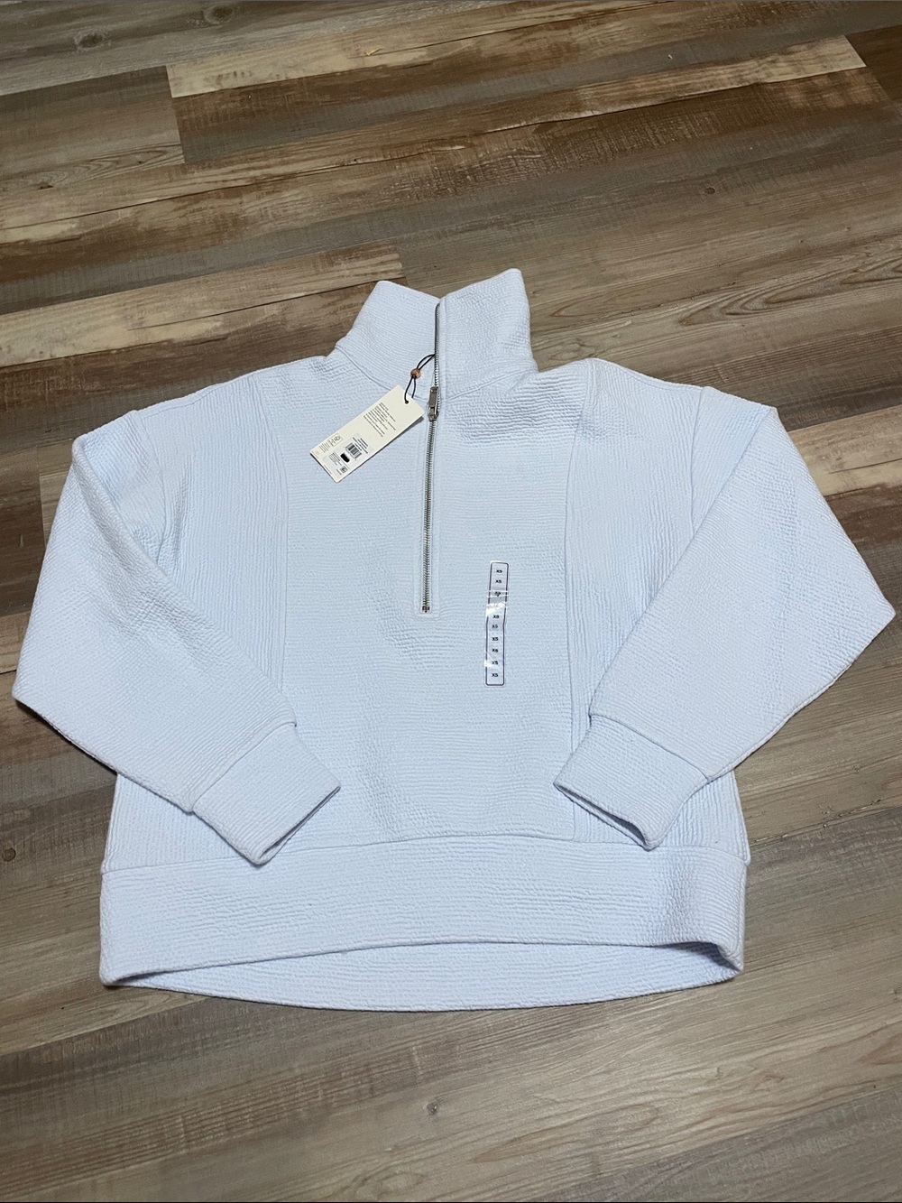 CALIA by Carrie Underwood Light Blue Half-Zip Textured Pullover